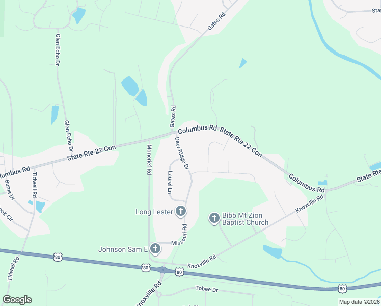 map of restaurants, bars, coffee shops, grocery stores, and more near 115 Deer Ridge Drive in Lizella