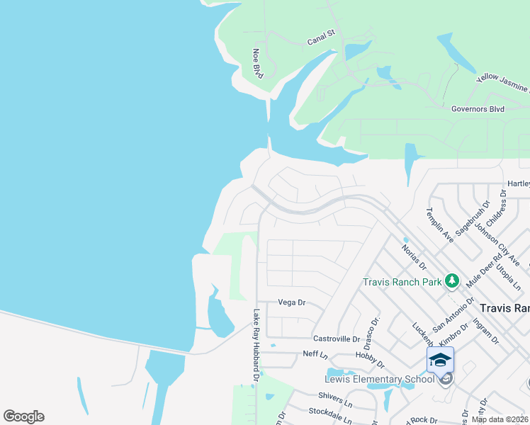 map of restaurants, bars, coffee shops, grocery stores, and more near 17410-17644 Lake Ray Hubbard Drive in Forney