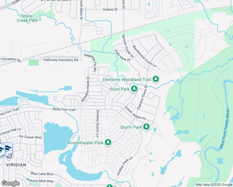 map of restaurants, bars, coffee shops, grocery stores, and more near 4517 Fossil Opal Lane in Arlington
