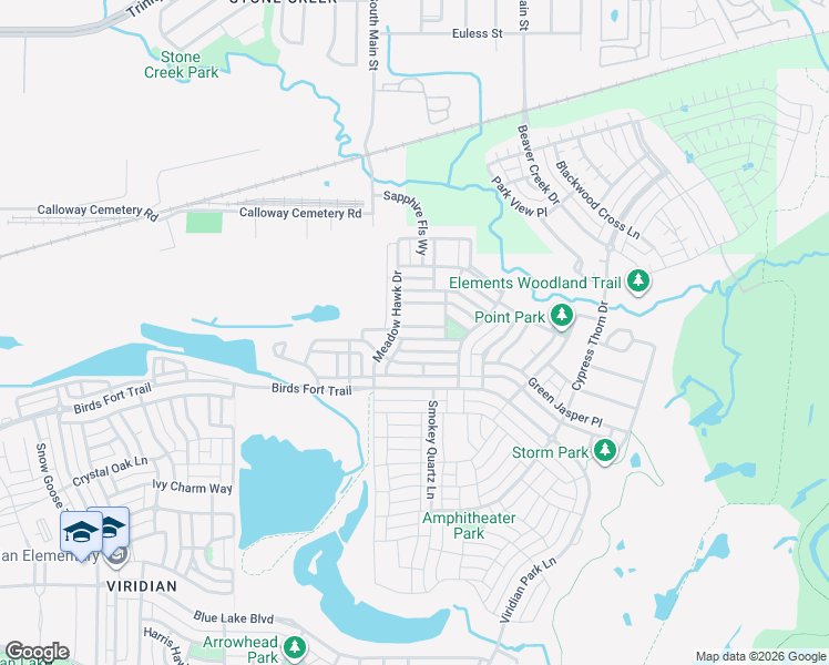 map of restaurants, bars, coffee shops, grocery stores, and more near 4317 Meadow Hawk Drive in Euless