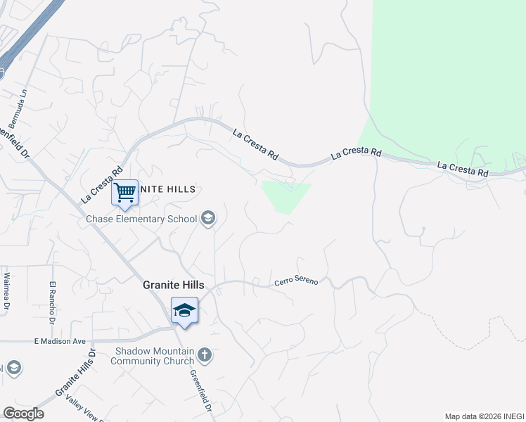 map of restaurants, bars, coffee shops, grocery stores, and more near 1003 Rachelle Way in El Cajon