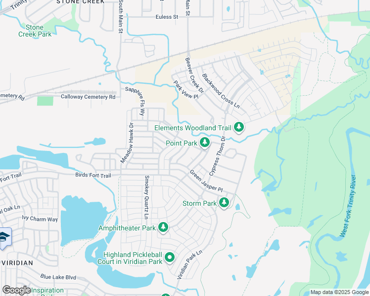 map of restaurants, bars, coffee shops, grocery stores, and more near 4517 Fossil Opal Lane in Arlington