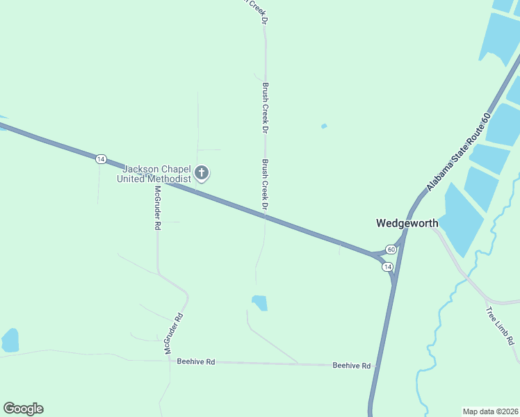 map of restaurants, bars, coffee shops, grocery stores, and more near 41 Brush Creek Drive in Sawyerville
