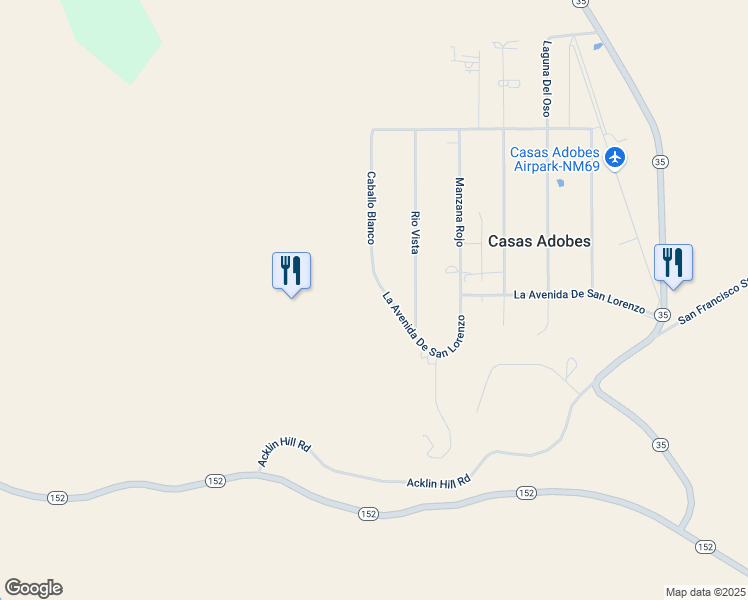 map of restaurants, bars, coffee shops, grocery stores, and more near 254 Caballo Blanco in Mimbres