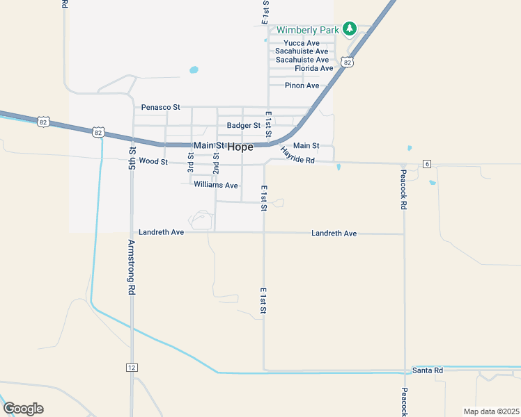 map of restaurants, bars, coffee shops, grocery stores, and more near 113 East 1st Street in Hope