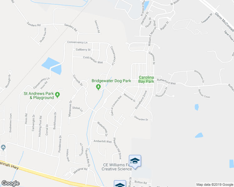 map of restaurants, bars, coffee shops, grocery stores, and more near 3005 Memorial Drive in Charleston