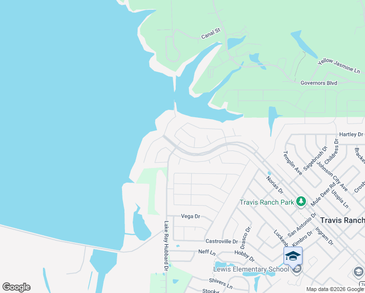 map of restaurants, bars, coffee shops, grocery stores, and more near 18103 Lakefront Court in Forney