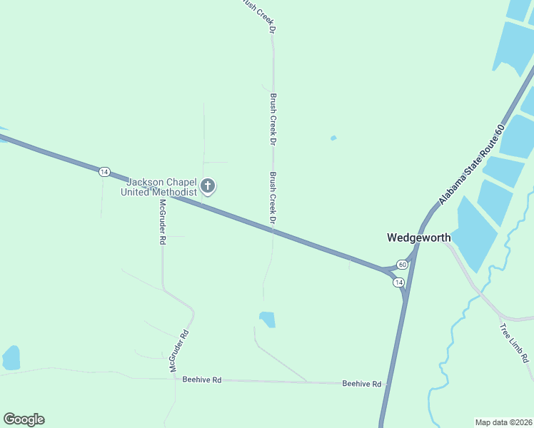 map of restaurants, bars, coffee shops, grocery stores, and more near 41 Brush Creek Drive in Sawyerville