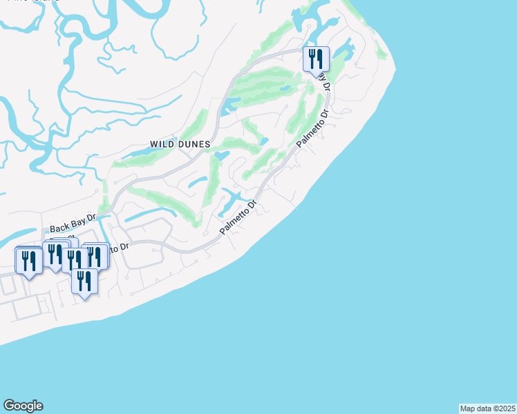map of restaurants, bars, coffee shops, grocery stores, and more near 704 Palmetto Drive in Isle of Palms