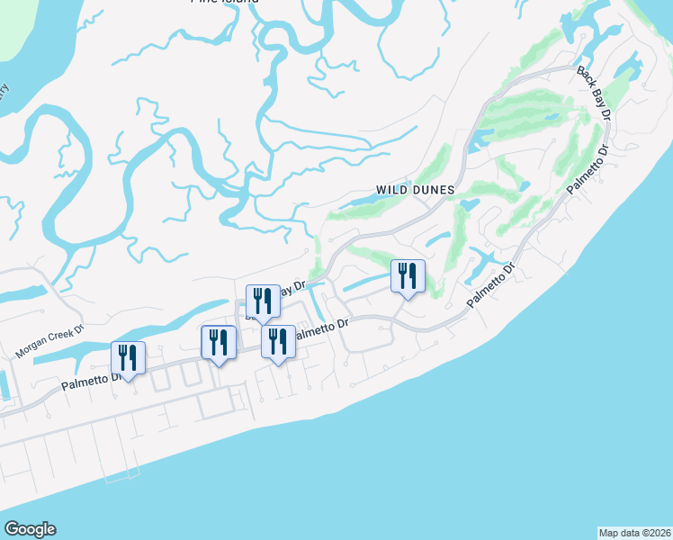 map of restaurants, bars, coffee shops, grocery stores, and more near in Isle of Palms