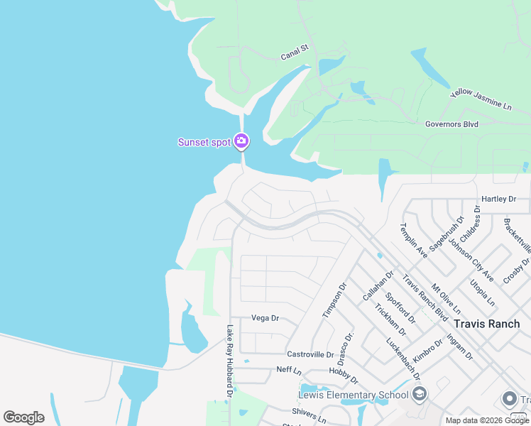map of restaurants, bars, coffee shops, grocery stores, and more near 17410-17644 Lake Ray Hubbard Drive in Forney