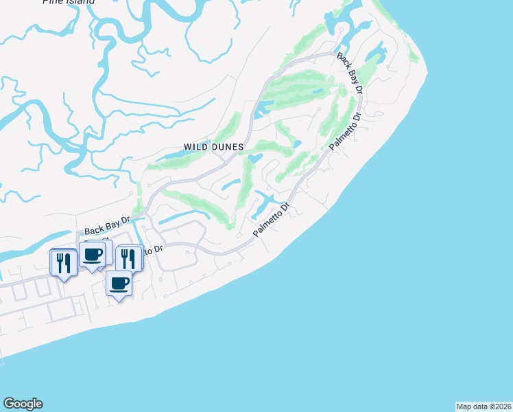 map of restaurants, bars, coffee shops, grocery stores, and more near 18 Pelican Reach in Isle of Palms