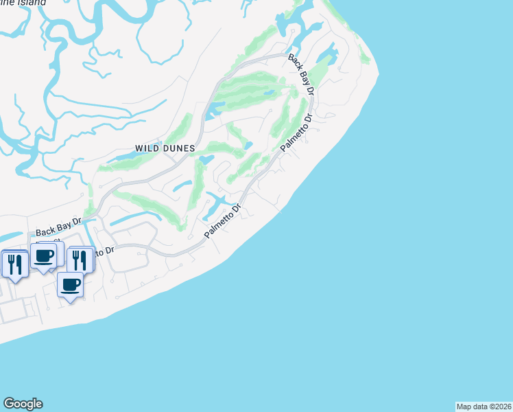 map of restaurants, bars, coffee shops, grocery stores, and more near 704 Palmetto Drive in Isle of Palms