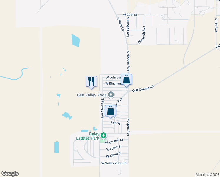 map of restaurants, bars, coffee shops, grocery stores, and more near 3904 West Golf Course Road in Thatcher