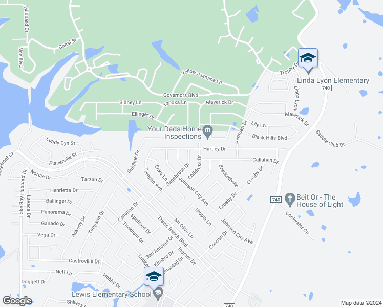 map of restaurants, bars, coffee shops, grocery stores, and more near 2026 Sage Brush Drive in Forney