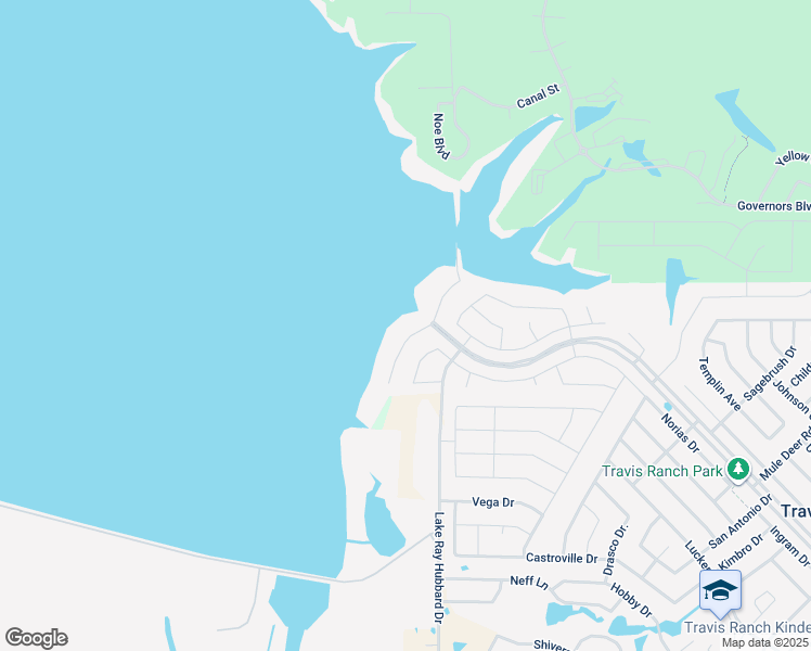 map of restaurants, bars, coffee shops, grocery stores, and more near 18103 Lakefront Court in Forney