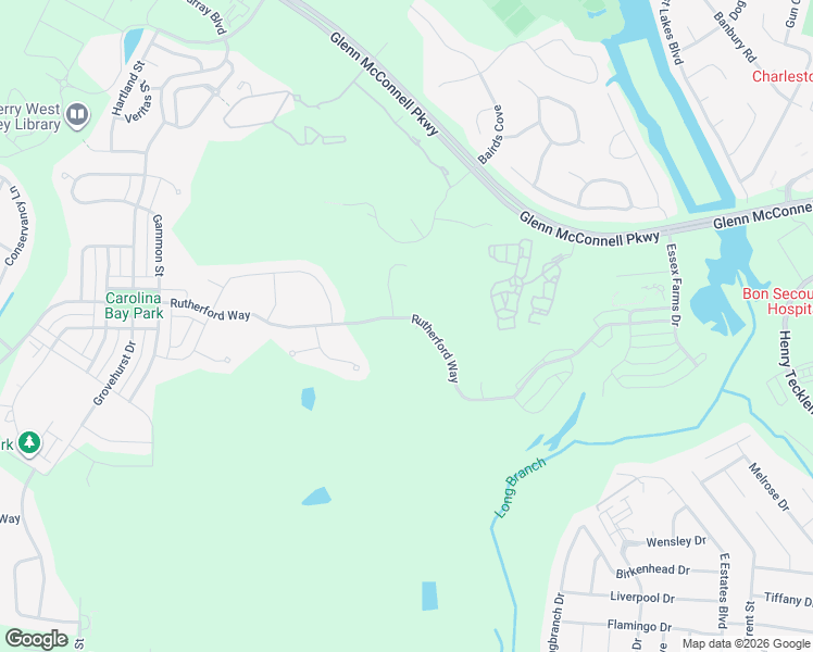 map of restaurants, bars, coffee shops, grocery stores, and more near 2747 Rutherford Way in Charleston