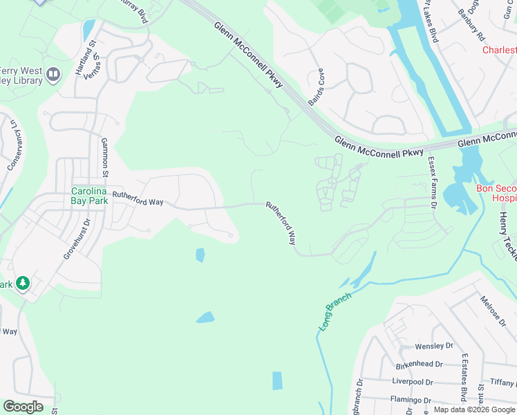 map of restaurants, bars, coffee shops, grocery stores, and more near 2747 Rutherford Way in Charleston