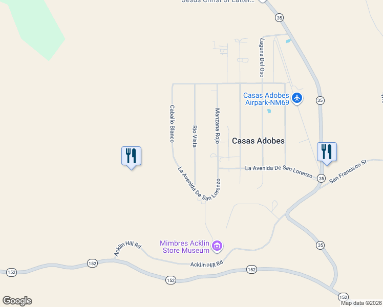 map of restaurants, bars, coffee shops, grocery stores, and more near La Avenida De San Lorenzo in Hanover