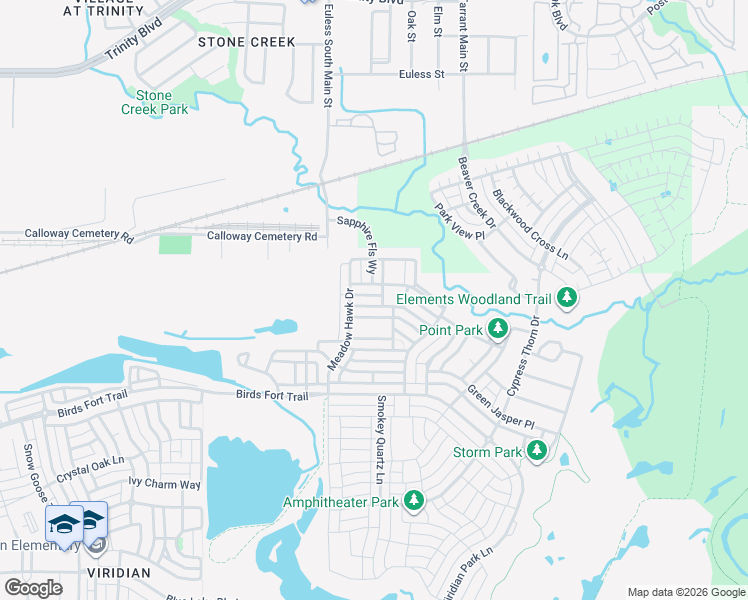 map of restaurants, bars, coffee shops, grocery stores, and more near 1502 Huntsman Ridge Lane in Arlington