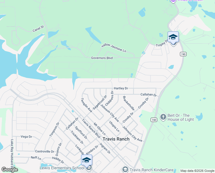 map of restaurants, bars, coffee shops, grocery stores, and more near 2026 Sagebrush Drive in Forney