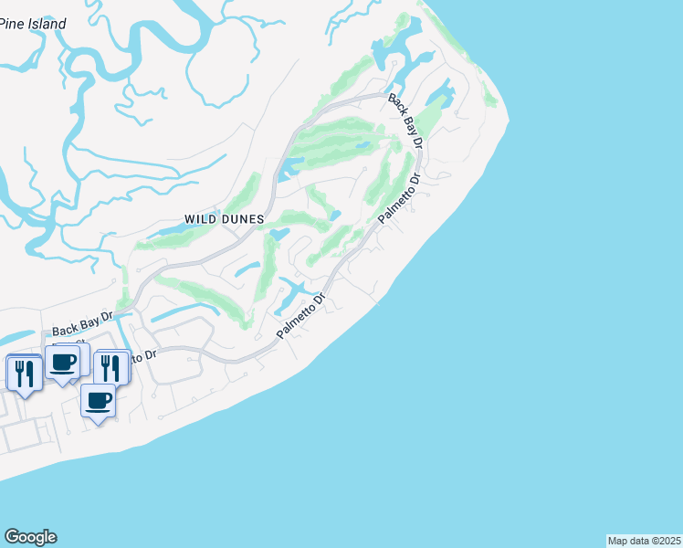 map of restaurants, bars, coffee shops, grocery stores, and more near 704 Palmetto Drive in Isle of Palms