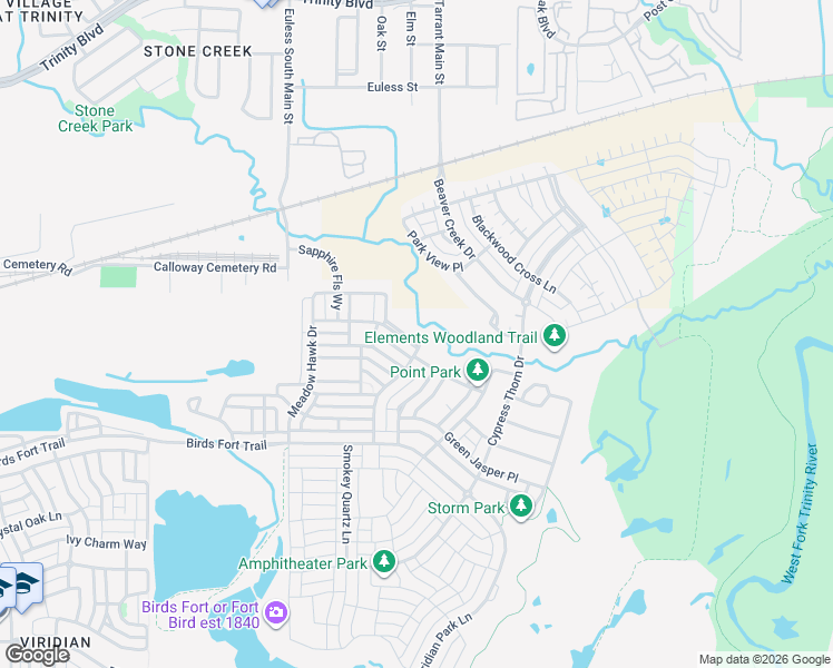 map of restaurants, bars, coffee shops, grocery stores, and more near 4407 Blue Holly Boulevard in Arlington