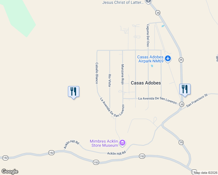 map of restaurants, bars, coffee shops, grocery stores, and more near La Avenida De San Lorenzo in Hanover