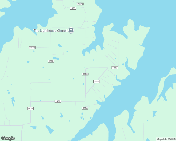 map of restaurants, bars, coffee shops, grocery stores, and more near County Road 1580 in Alba
