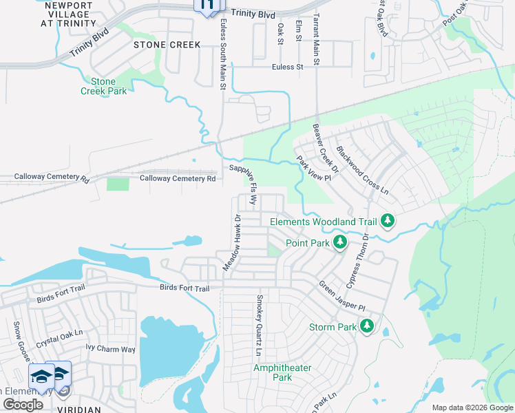map of restaurants, bars, coffee shops, grocery stores, and more near 4507 Ebony Sky Trail in Arlington