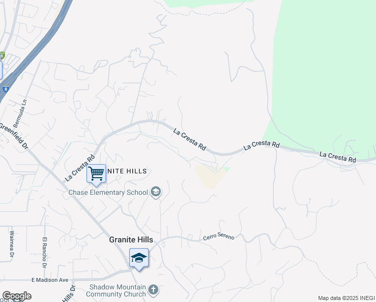 map of restaurants, bars, coffee shops, grocery stores, and more near 2060 Forester Creek Road in El Cajon