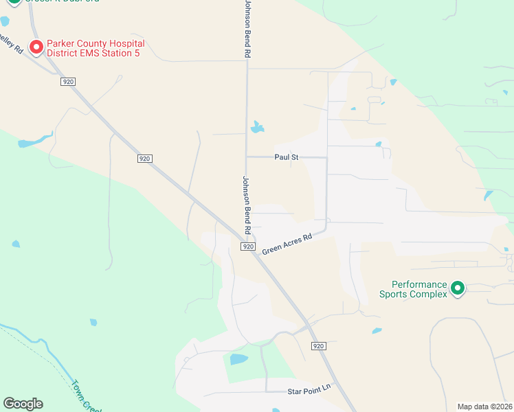 map of restaurants, bars, coffee shops, grocery stores, and more near 1949 Johnson Bend Road in Weatherford