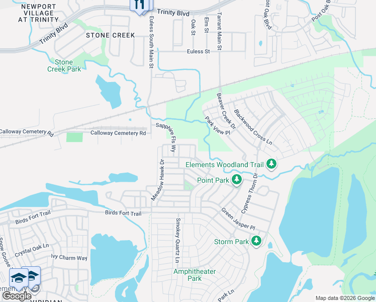 map of restaurants, bars, coffee shops, grocery stores, and more near 4507 Ebony Sky Trail in Arlington