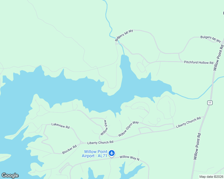 map of restaurants, bars, coffee shops, grocery stores, and more near 1053-2109 Pitchford Hollow Road in Alexander City
