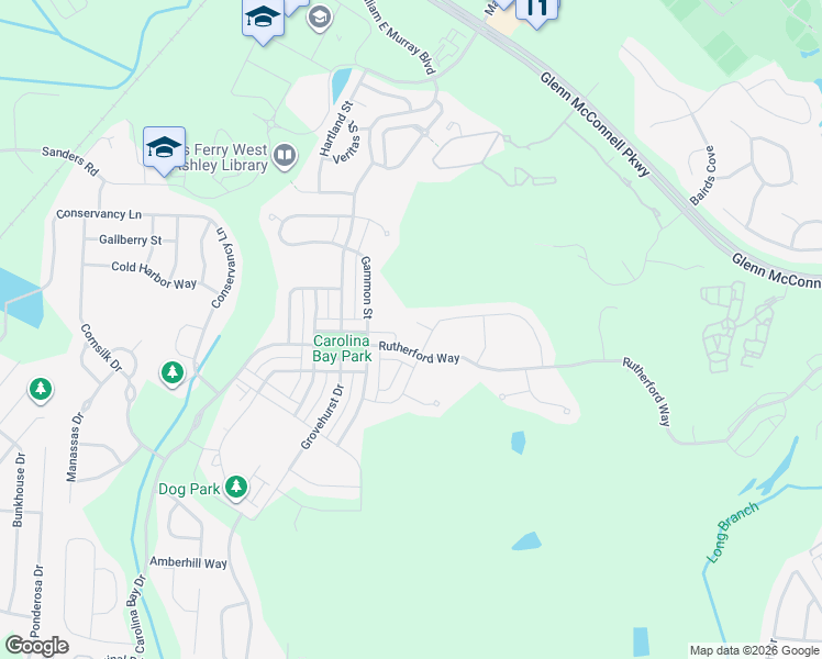 map of restaurants, bars, coffee shops, grocery stores, and more near 2609 Dweller Court in Charleston