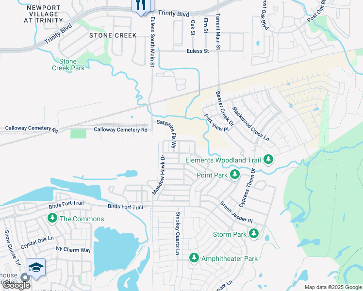 map of restaurants, bars, coffee shops, grocery stores, and more near 4507 Ebony Sky Trail in Arlington