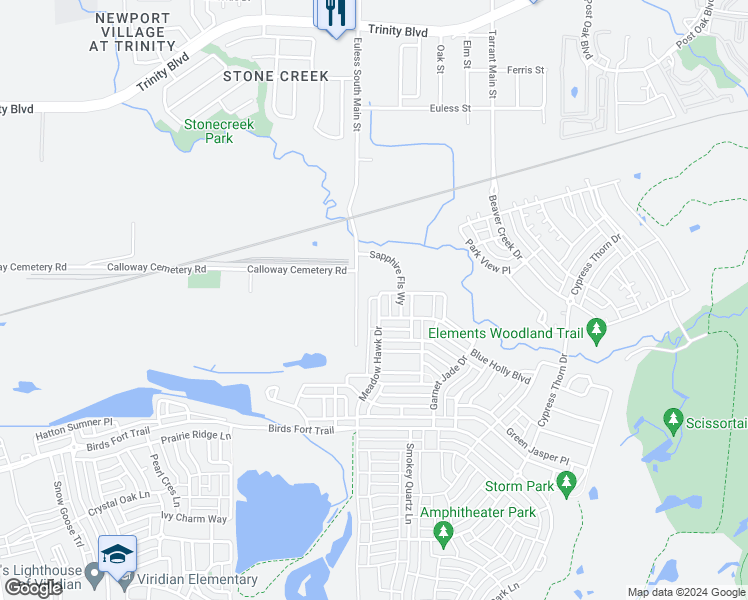 map of restaurants, bars, coffee shops, grocery stores, and more near 4518 Meadow Hawk Drive in Arlington