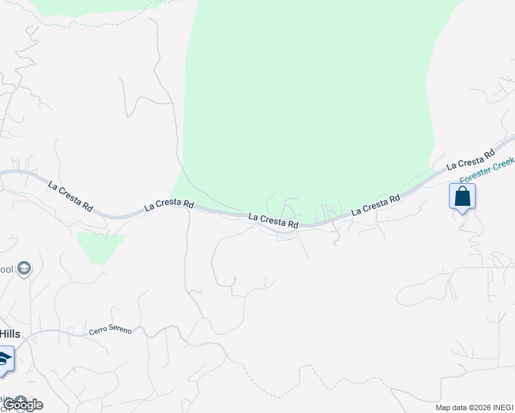 map of restaurants, bars, coffee shops, grocery stores, and more near 2792 La Cresta Road in El Cajon