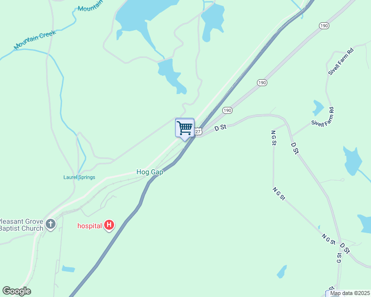 map of restaurants, bars, coffee shops, grocery stores, and more near U.S. 27 in Pine Mountain