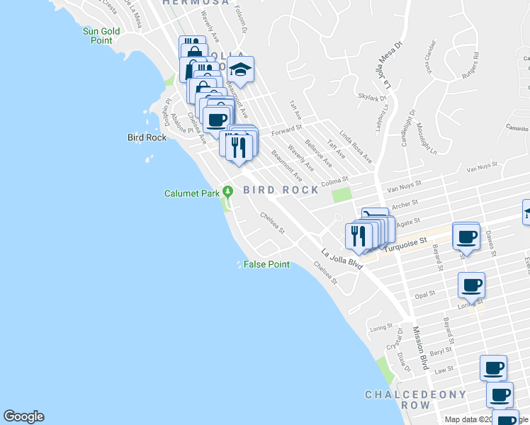 map of restaurants, bars, coffee shops, grocery stores, and more near in 