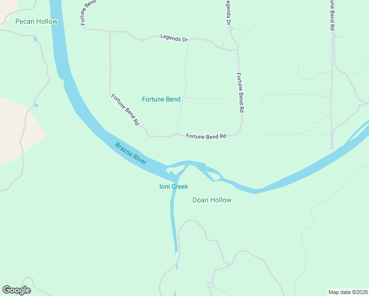 map of restaurants, bars, coffee shops, grocery stores, and more near Fortune Bend Road in Graford