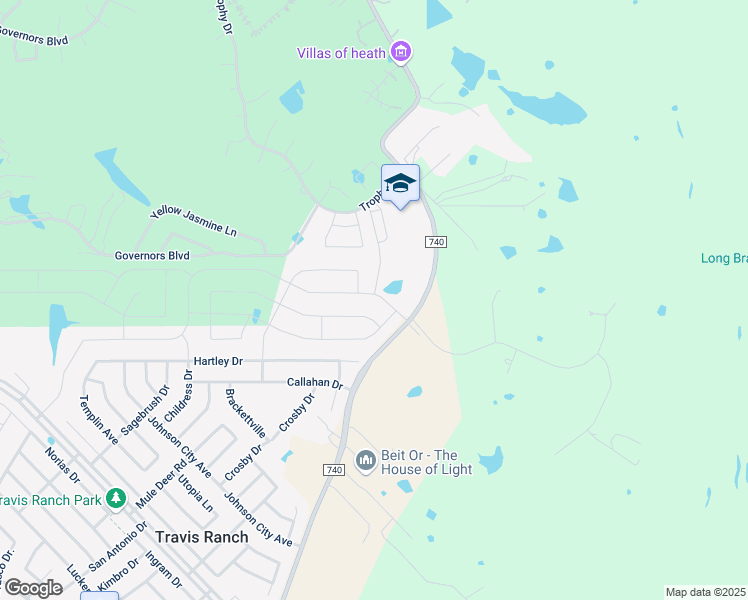 map of restaurants, bars, coffee shops, grocery stores, and more near 3009 Maverick Drive in Forney