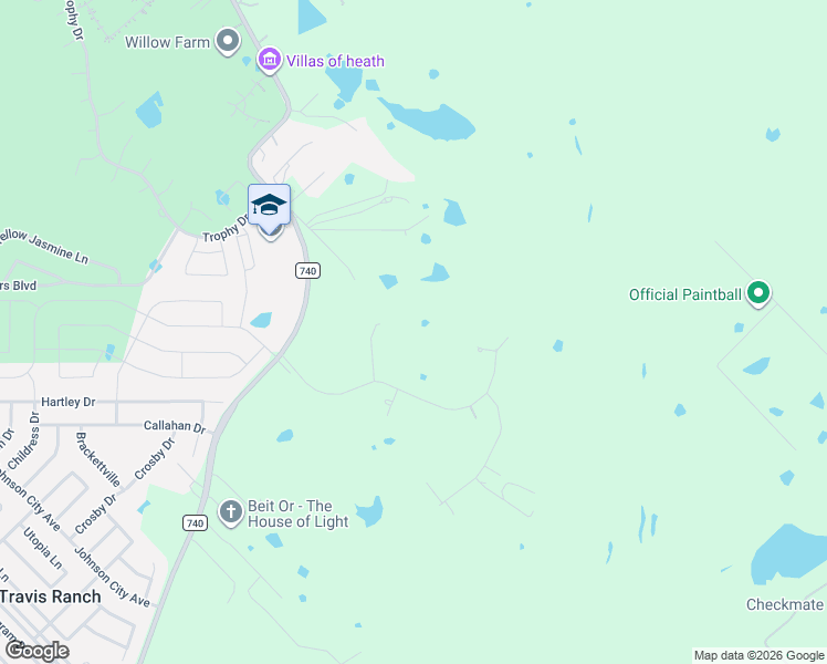 map of restaurants, bars, coffee shops, grocery stores, and more near 13774 Stirrup Court in Forney
