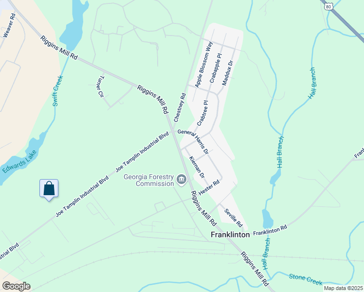 map of restaurants, bars, coffee shops, grocery stores, and more near 2904 Holly Bluff Road in Macon