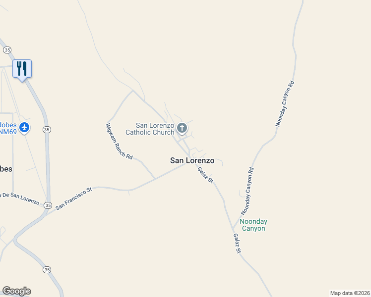 map of restaurants, bars, coffee shops, grocery stores, and more near 152 Ortiz Road in San Lorenzo