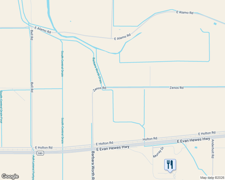 map of restaurants, bars, coffee shops, grocery stores, and more near 1293 Zenos Road in Holtville
