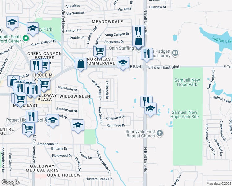 map of restaurants, bars, coffee shops, grocery stores, and more near 3328 Chapelwood Drive in Sunnyvale