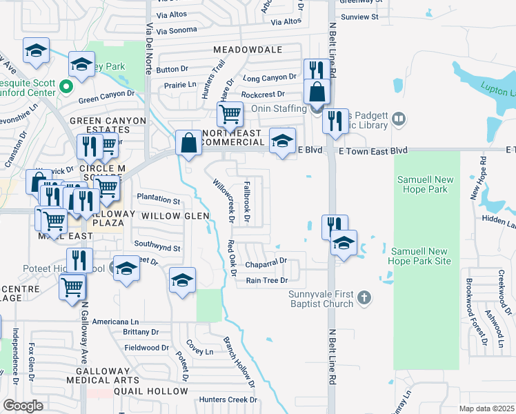 map of restaurants, bars, coffee shops, grocery stores, and more near 3328 Chapelwood Drive in Sunnyvale