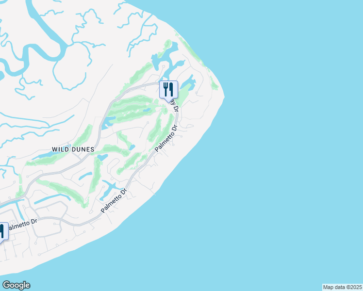 map of restaurants, bars, coffee shops, grocery stores, and more near 101 Palmetto Drive in Isle of Palms