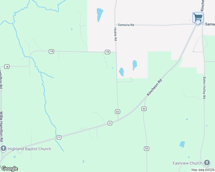 map of restaurants, bars, coffee shops, grocery stores, and more near 4800 County Road 53 in Clanton